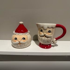 Johanna Parker Santa sugar and creamer set